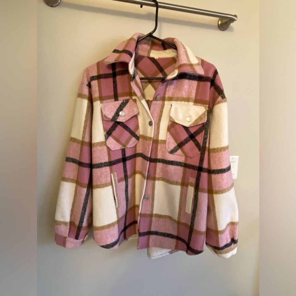 Pink Flannel Shacket